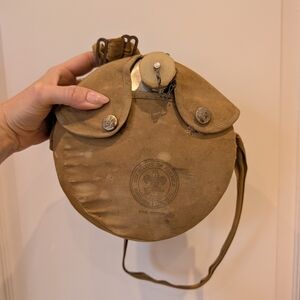 Vintage Canvas Canteen with Strap Boy Scouts